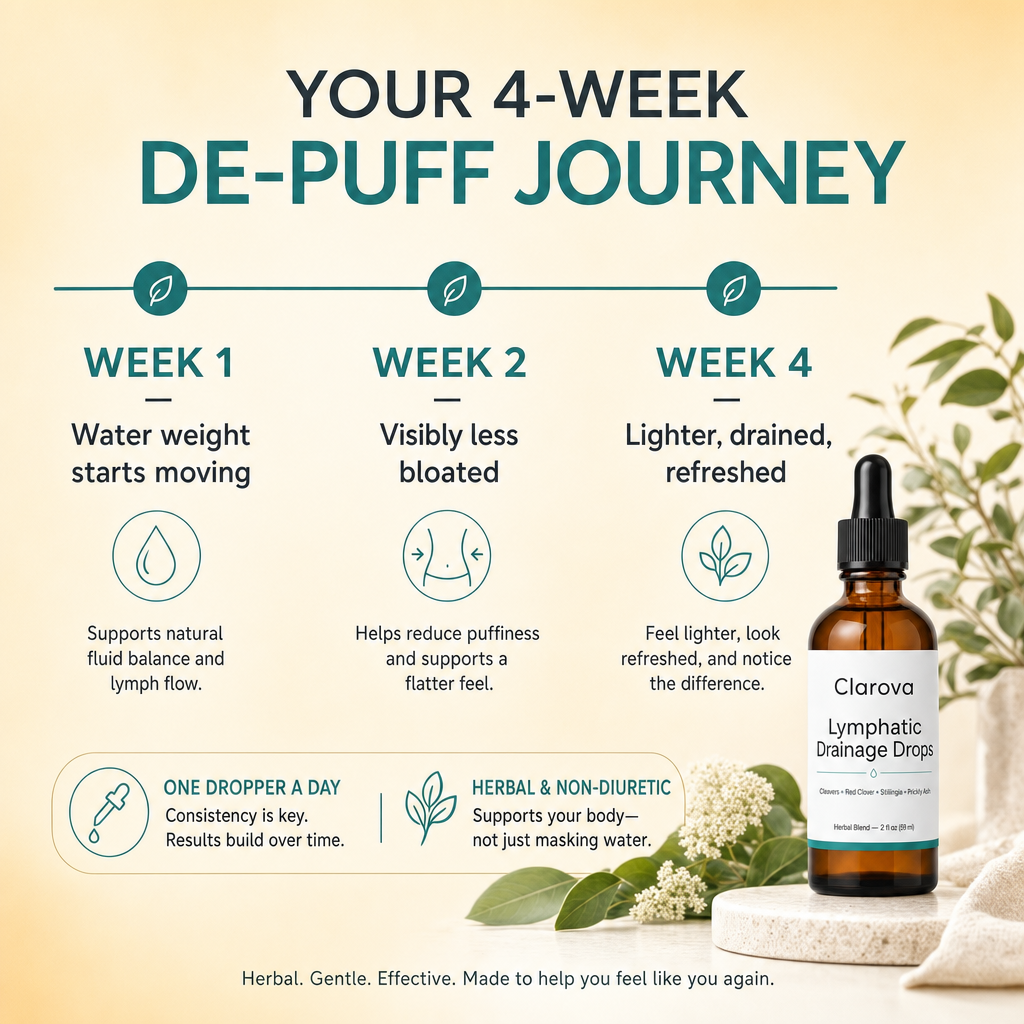 Clarova Lymphatic Drainage Drops — 4-week journey