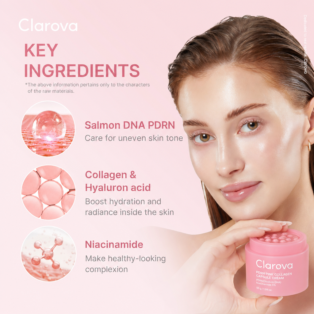 Clarova PDRN Pink Collagen Capsule Cream — key ingredients