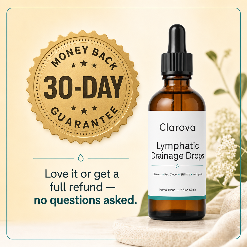 Clarova Lymphatic Drainage Drops — money back guarantee